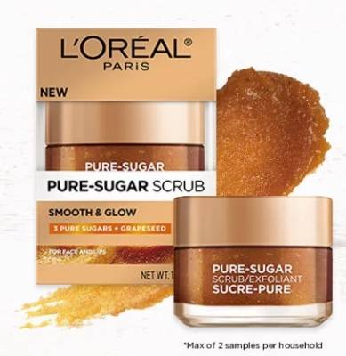 Free Sample of Pure Sugar Scrub from loreal paris usa