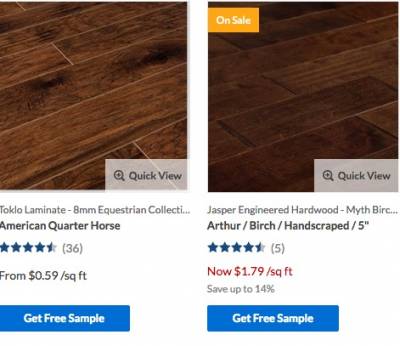 Free Samples of BuildDirect Flooring