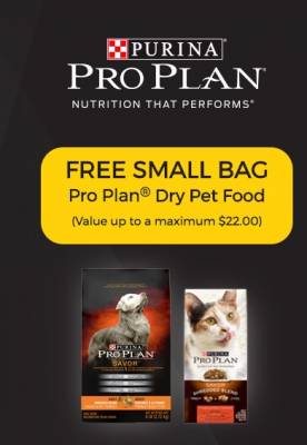 FREE SMALL BAG Pro Plan® Dry Pet Food