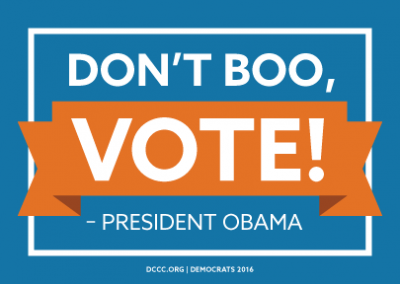 Free Sticker - Don't Boo, Vote!