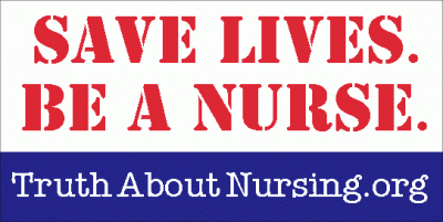 Free Sticker - Save Lives. Be a Nurse