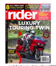 Free subscription to Rider Magazine