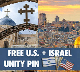 FREE U.S. Israel Unity Pin