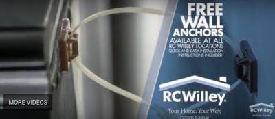 Free Wall Anchors at RC Willey (In Store Only)