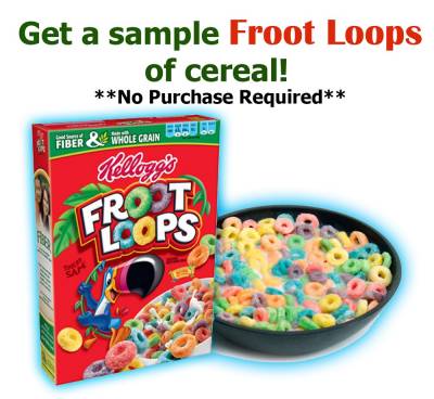 Get a sample of Froot Loops Cereal!