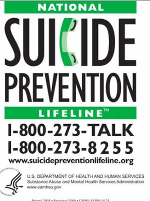 National Suicide Prevention Lifeline magnet