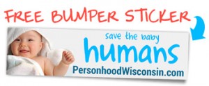 Free Save the Baby Humans Sticker